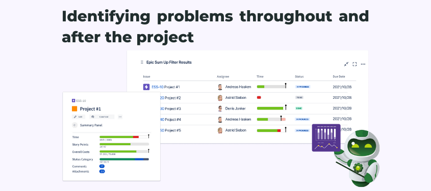 Identifying Problems Throughout and After the project - ESU for Jira